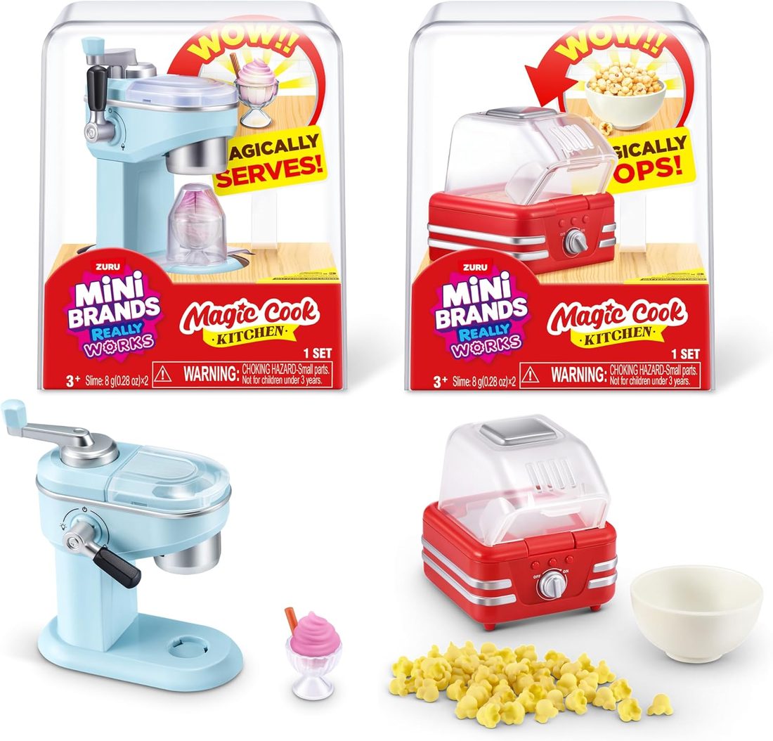 Magic Cook Kitchen — Ice Cream Maker & Popcorn Machine by Mini Brands