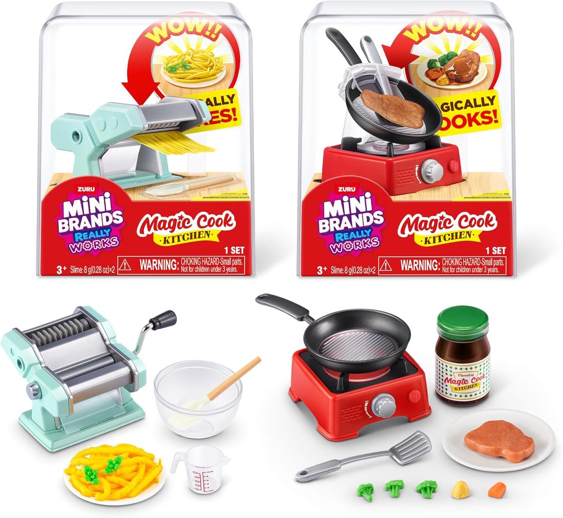 Magic Cook Kitchen — Pasta Maker & Steak Pan by Mini Brands